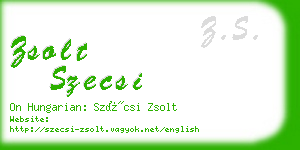 zsolt szecsi business card